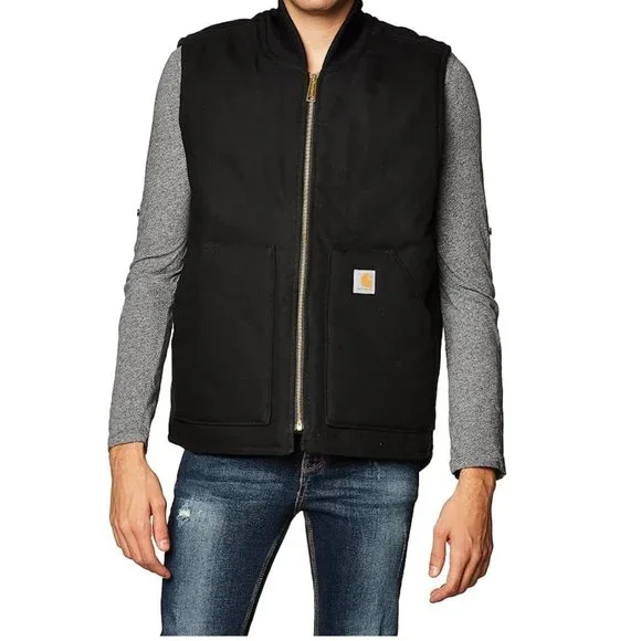 Carhartt Jackets Coats Nwt Carhart Men Sandstone Vest Arctic Quilt Lined V Black Size 3xlt 115 Gg177 Poshmark